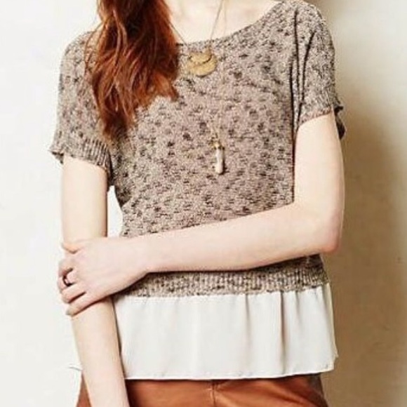 Anthropologie Sweaters - Moth Anthro Verona Midi Pullover Sweater Layered Hem